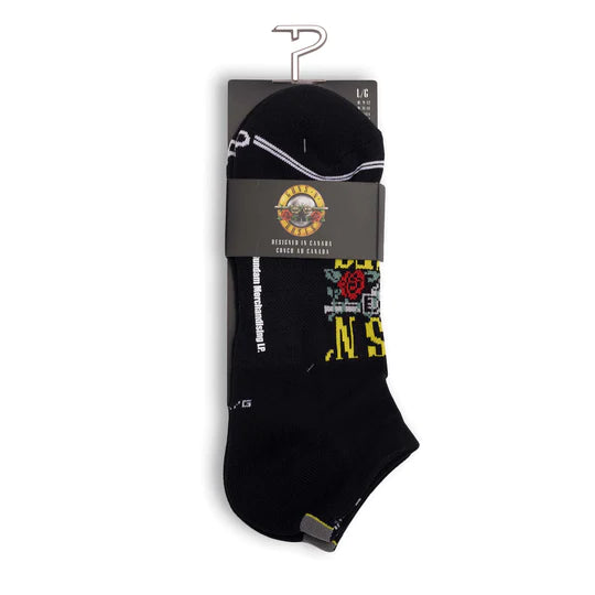 Unisex socks casual white-Perri's "GUNS N' ROSES" Polyester Liner Ankle Socks - Large