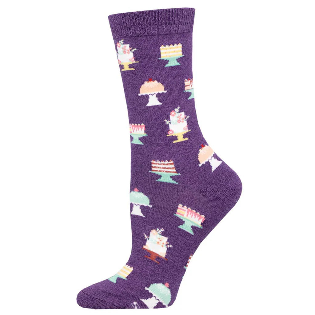 Unisex socks comfy black-Piece Of Cake | Women's Bamboo Crew