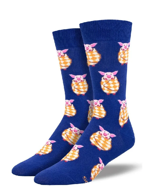 Unisex socks stylish white-Pigs In A Blanket | Men's Crew