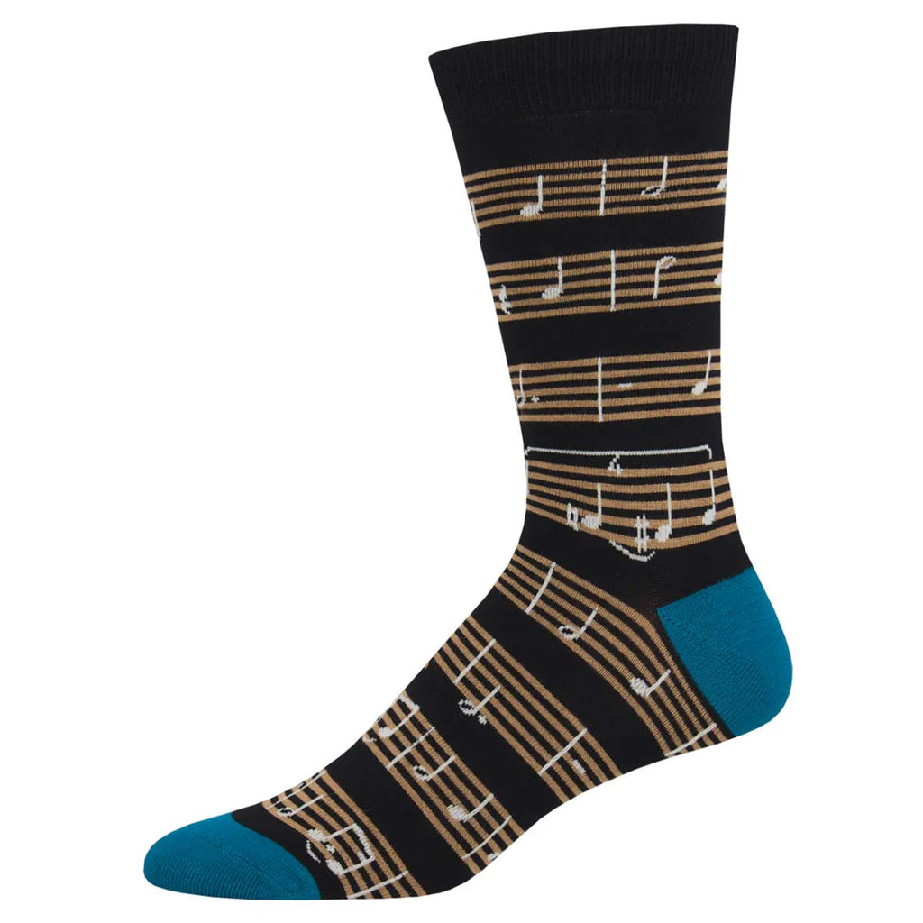 Unisex socks cozy gray-Sheet Music | Men's Bamboo Crew