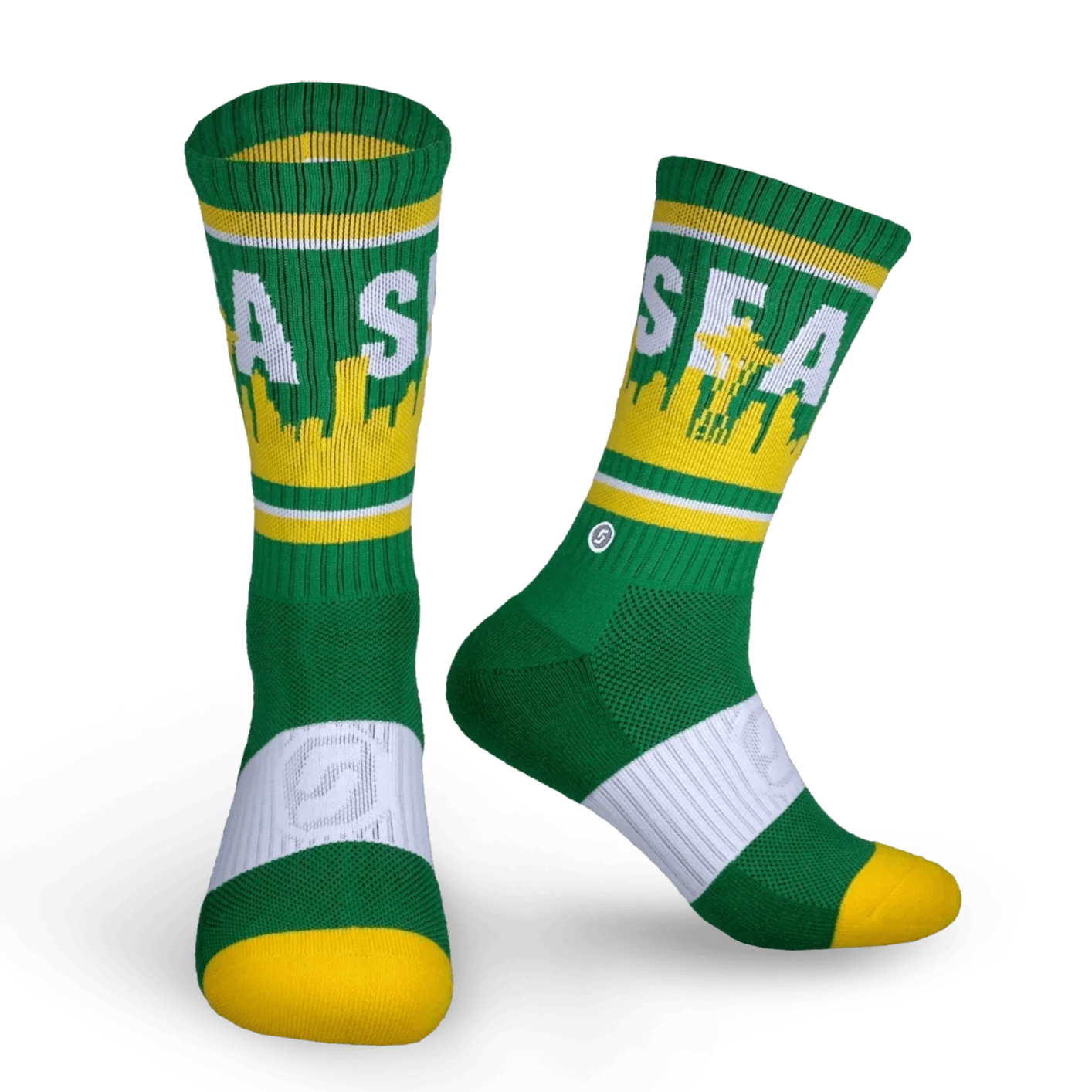 Unisex socks breathable black-Seattle Skyline | Classic Sports Teams