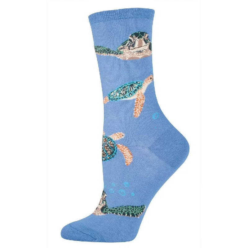 Unisex socks warm navy-Sea Turtles | Women's Crew