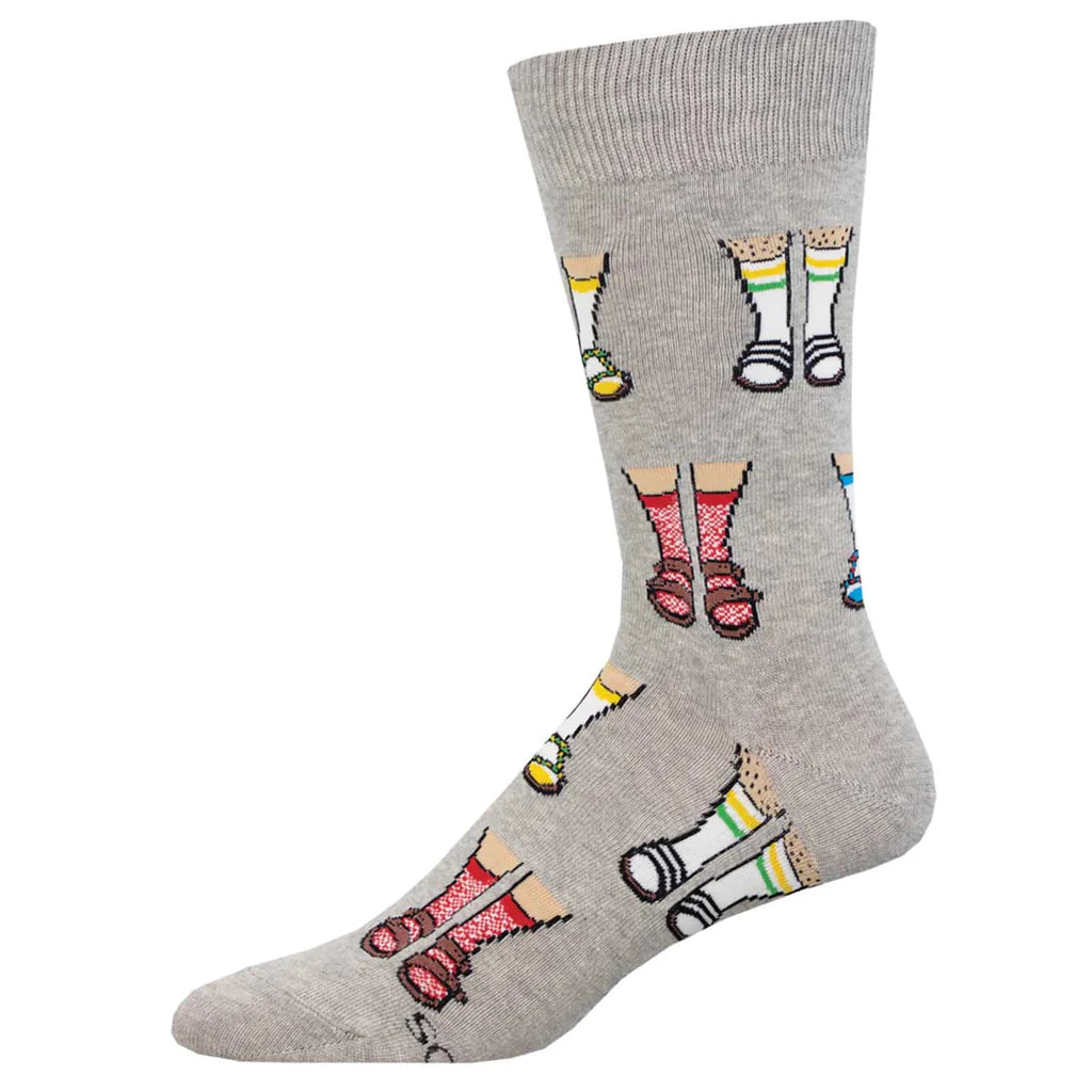 Unisex socks lightweight gray-Socks and Sandals | Men's Crew