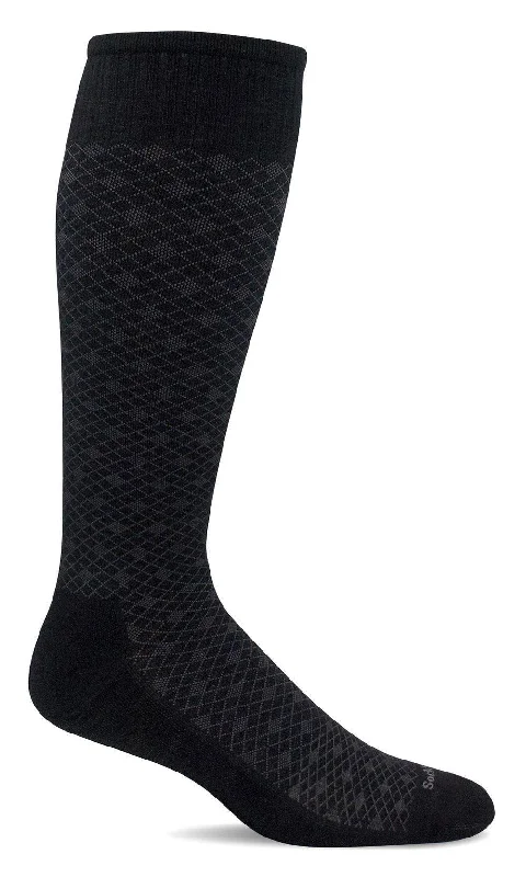 Unisex socks warm black-Featherweight | Men's Moderate Compression Knee-High