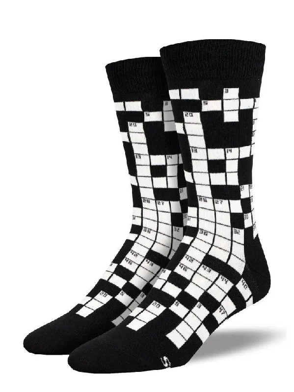 Unisex socks everyday black-Sunday Crossword | Men's Crew