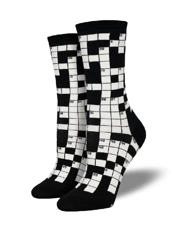 Unisex socks cozy navy-Sunday Crossword | Women's Crew