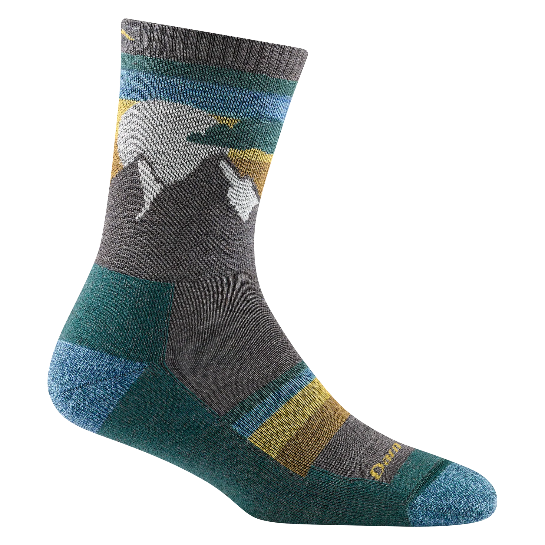 Unisex socks breathable gray-Sunset Ledge | Women's Lightweight Micro Crew with Cushion #5005