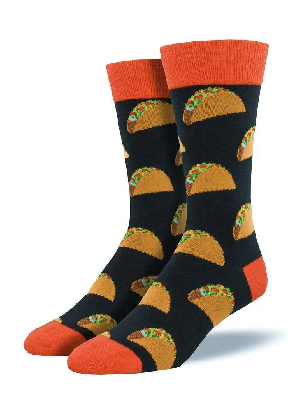 Unisex socks comfy tan-Tacos | Men's Crew