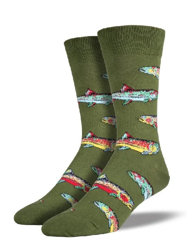 Unisex socks durable navy-Trout | Men's Crew