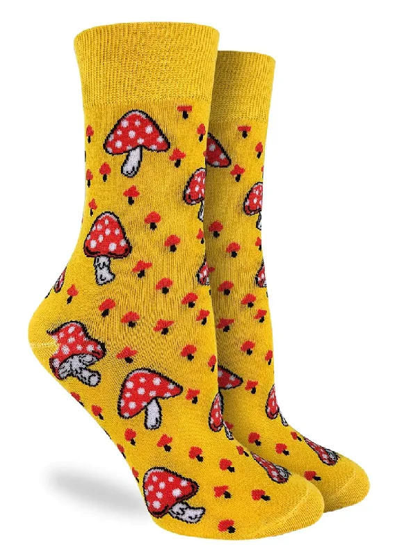 Unisex socks comfy navy-Women's Amanita Mushrooms Crew Sock