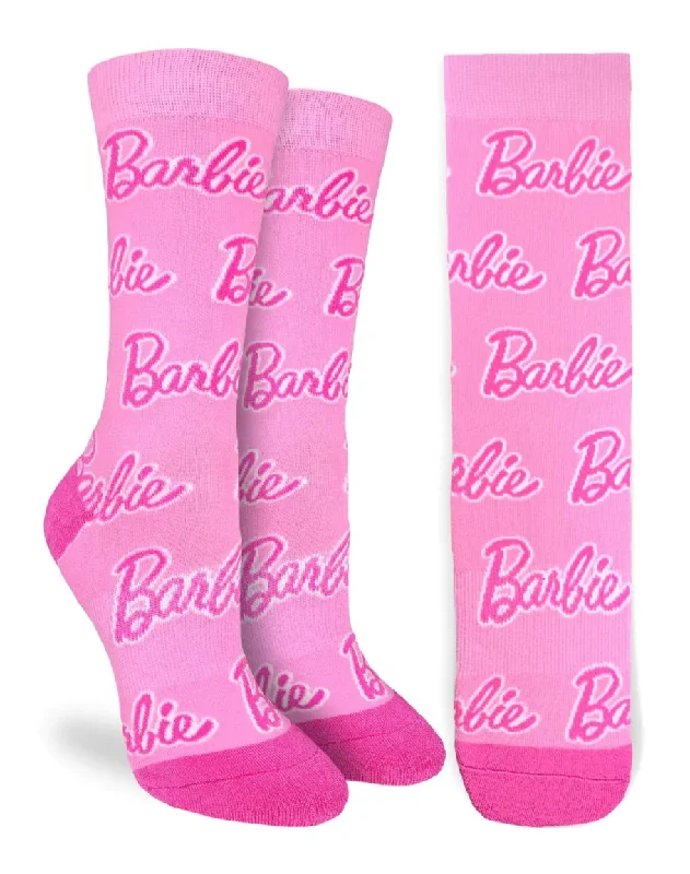 Unisex socks breathable gray-Women's Barbie Logo Crew Sock