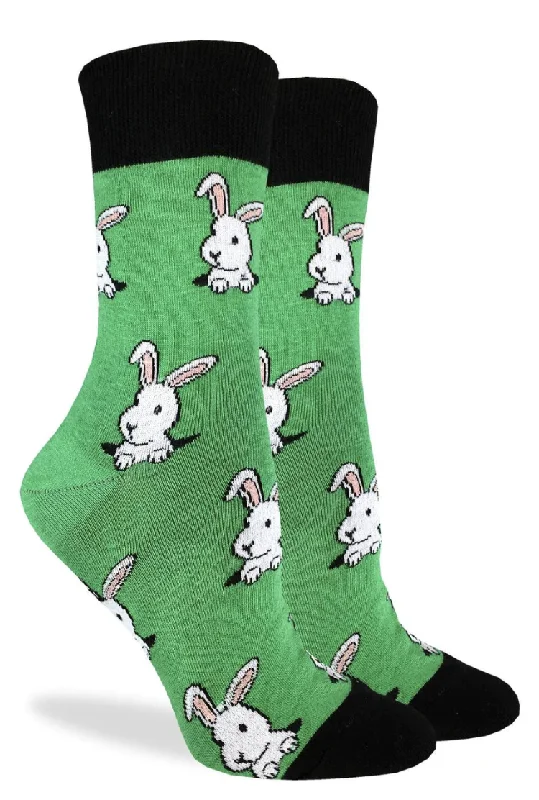 Unisex socks comfy navy-Women's Bunny Rabbit Crew Sock