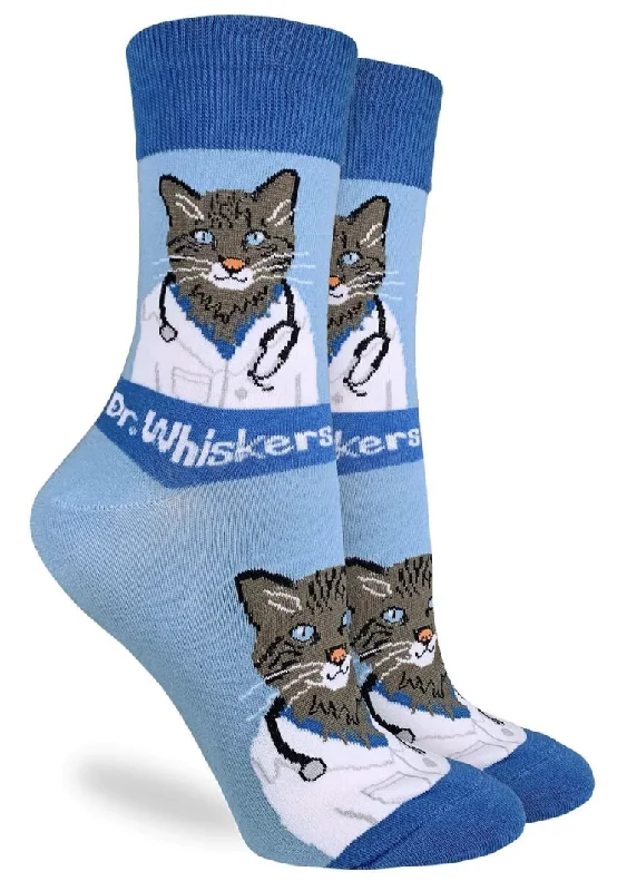 Unisex socks everyday white-Women's Dr. Whiskers Crew Sock