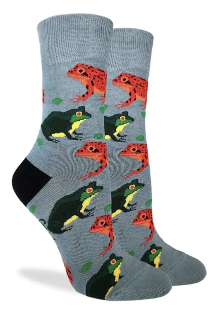 Unisex socks lightweight black-Women's Frogs Crew Sock