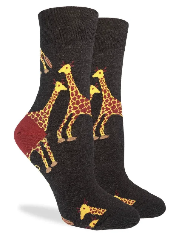 Unisex socks soft cotton-Women's Giraffes Crew Sock