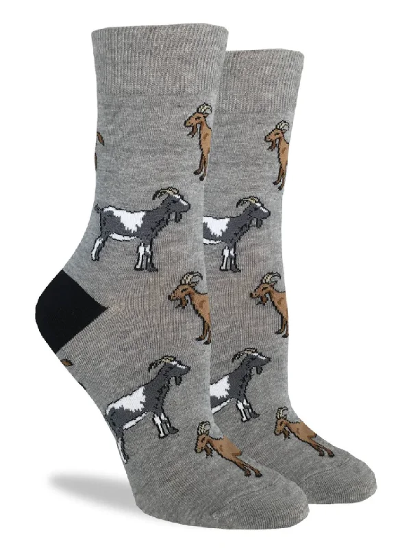 Unisex socks comfy black-Women's Goats Crew Sock