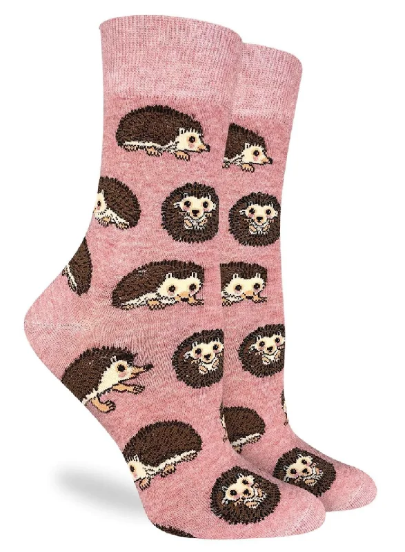 Unisex socks comfy navy-Women's Hedgehog Crew Sock