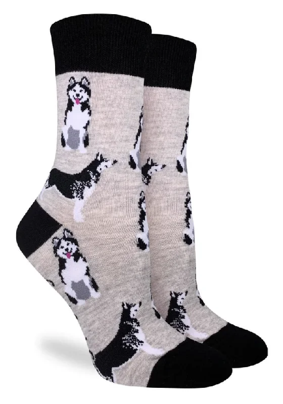 Unisex socks breathable gray-Women's Husky Crew Sock