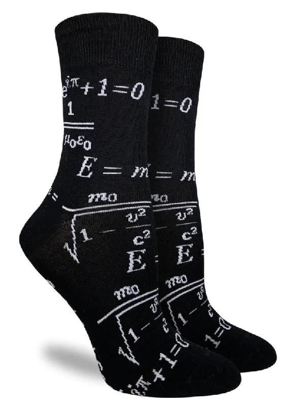 Unisex socks stylish tan-Women's Math Equations Crew Sock