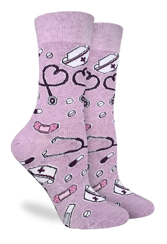 Unisex socks durable navy-Women's Nursing Crew Sock