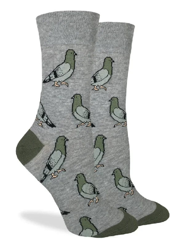 Unisex socks breathable gray-Women's Pigeon Crew Sock