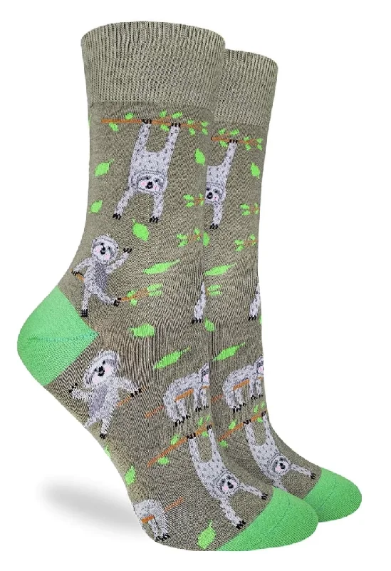 Unisex socks stylish gray-Women's Sloth Hanging Out Crew Sock