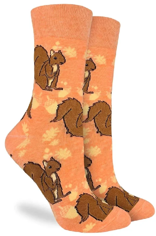 Unisex socks casual navy-Women's Squirrel Crew Sock