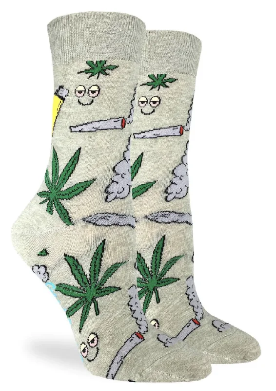 Unisex socks breathable black-Women's Stoned Marijuana Crew Sock