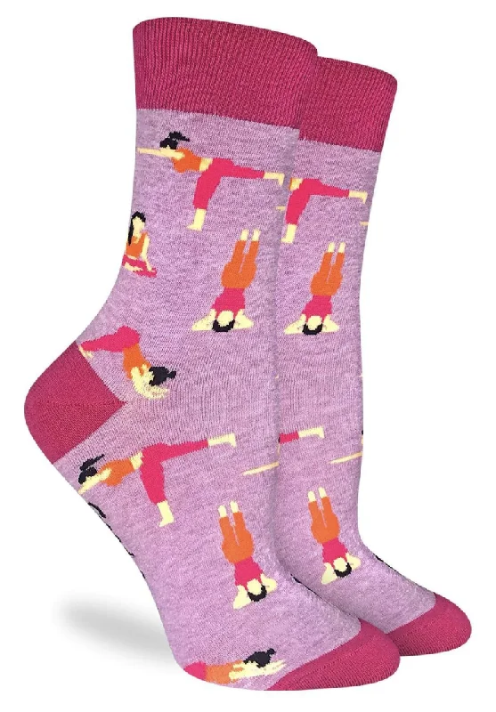 Unisex socks breathable black-Women's Yoga Crew Sock