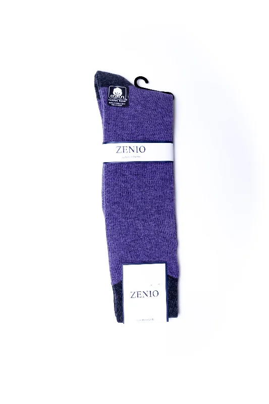 Unisex socks breathable black-Zenio Luxury Dress Sock