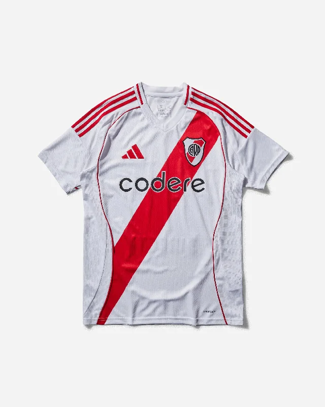 Men's T-shirts durable white-Men's River Plate 24/25 Home Jersey White / Better Scarlet