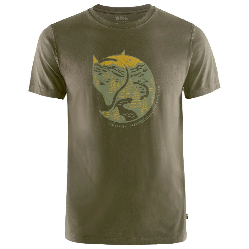 Men's T-shirts lightweight brown-Arctic Fox T-Shirt - Dark Olive