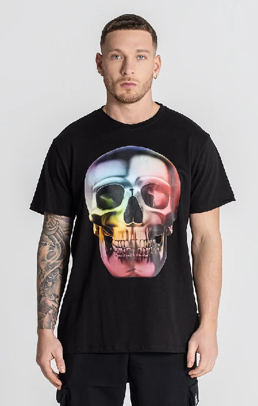 Men's T-shirts graphic tan-Black Alien Tee