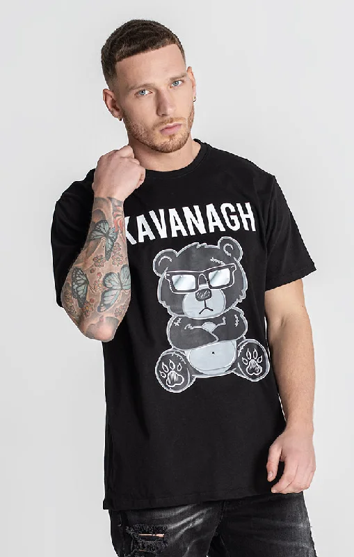 Men's T-shirts slim tan-Black Mad Bear Tee