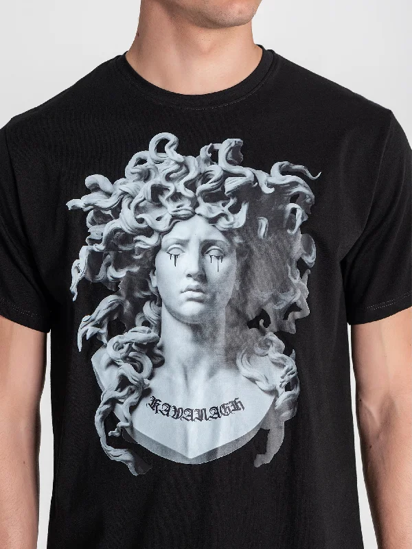 Men's T-shirts breathable white-Black Medusa Tee