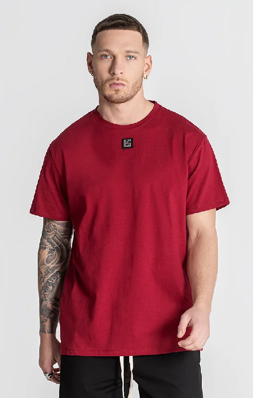 Men's T-shirts lightweight white-Burgundy Core Tee