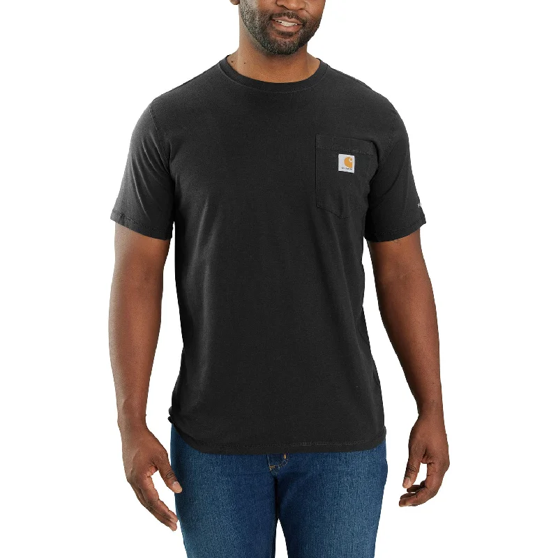 Men's T-shirts casual gray-Carhartt Men's Force® Relaxed Fit Midweight Short Sleeve Pocket Tee