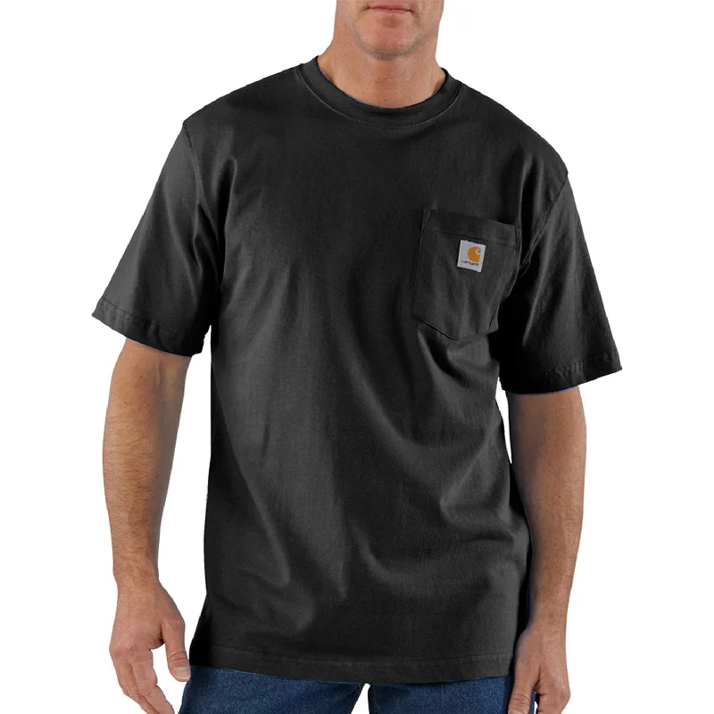 Men's T-shirts graphic green-Carhartt Men's Short Sleeve Pocket T-Shirt_Black