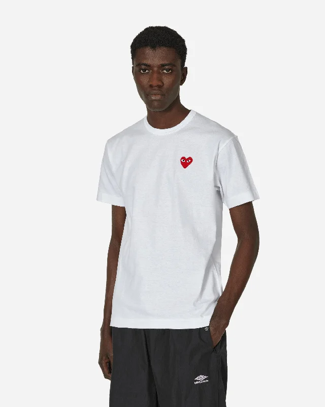 Men's T-shirts casual black-Heart T-Shirt White