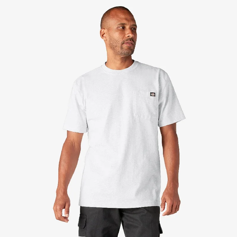 Men's T-shirts stylish navy-Dickies Men's Heavyweight Short Sleeve Pocket T-Shirt_Ash Gray