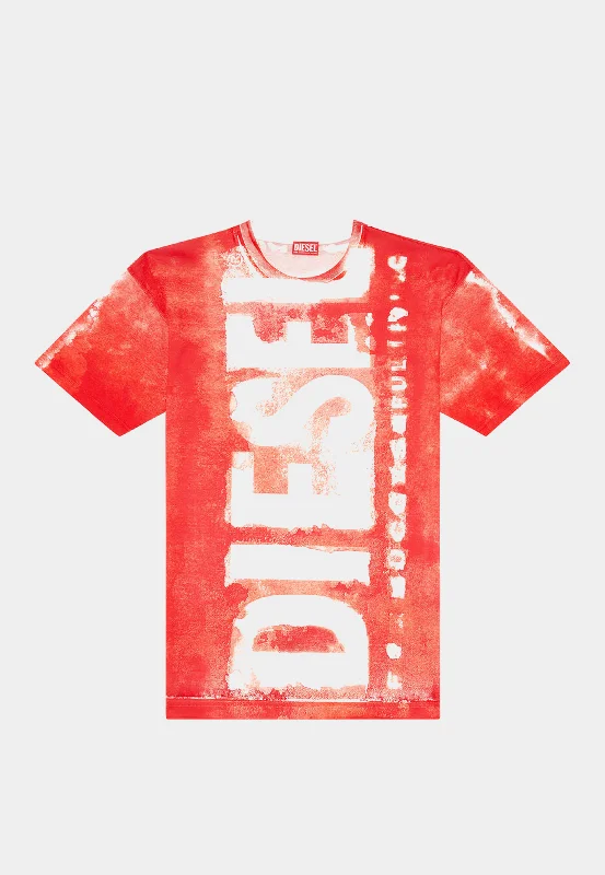 Men's T-shirts casual white-Diesel T-Boxt-Bisc T-Shirt Red