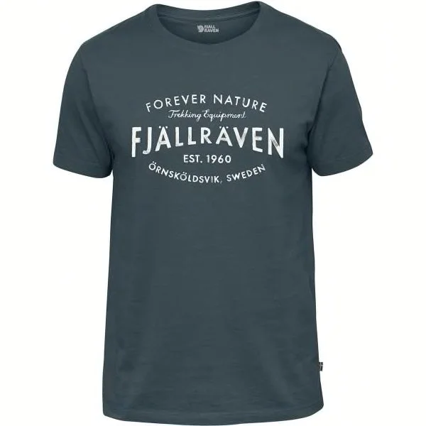 Men's T-shirts slim green-Fjallraven Est. 1960 T-Shirt - Dusk