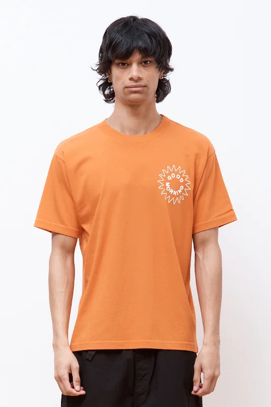 Men's T-shirts slim gray-Sun Logo SS Tee Brick