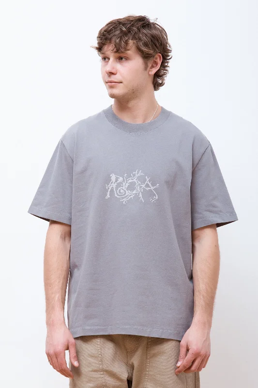 Men's T-shirts soft gray-Graphic Boxy Tee City Skyline