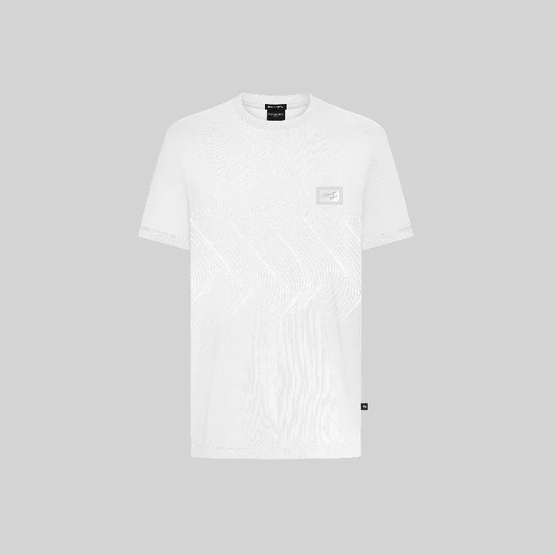 Men's T-shirts graphic navy-HELUM WHITE T-SHIRT