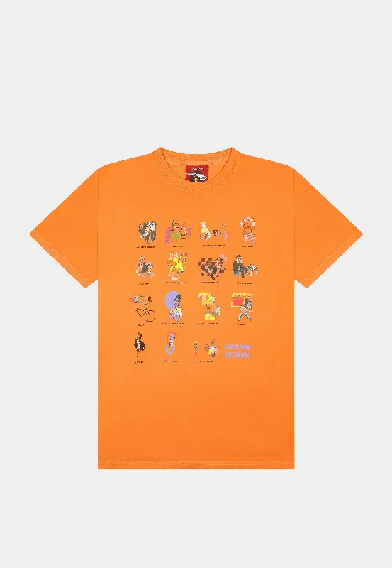 Men's T-shirts soft white-KIDSUPER STUDIOS Museum T-shirt - Orange