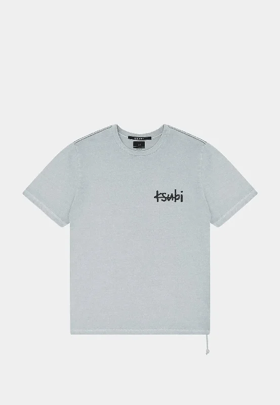 Men's T-shirts graphic brown-Ksubi Lock Up Kash Ss Tee Tang Ash Grey