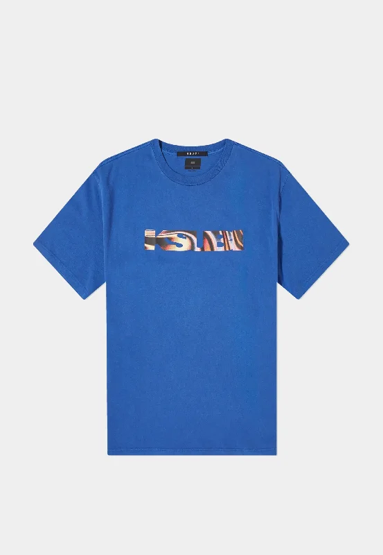 Men's T-shirts lightweight navy-Ksubi Mind State Biggie Ss Tee Solid Blue