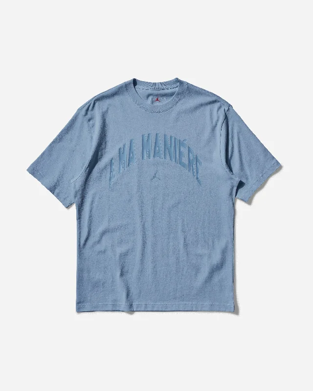 Men's T-shirts casual navy-Men's A Ma Maniére Logo T-Shirt Light Armory Blue