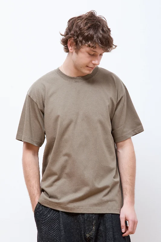 Men's T-shirts casual tan-Norse Standard Heavy Loose T-shirt Sediment Green